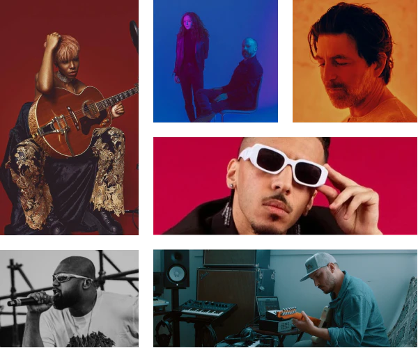 Soundstripe artist photo collage